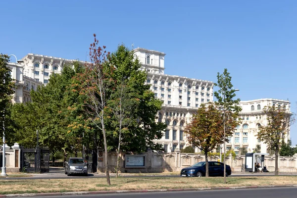 Бухарест Румыния Августа 2021 Года Дворец Парламента Центре Города Бухарест — стоковое фото