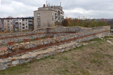 Bulgaristan 'ın Montana kentindeki Antik Kale Kalıntıları Castra ad Montanensium