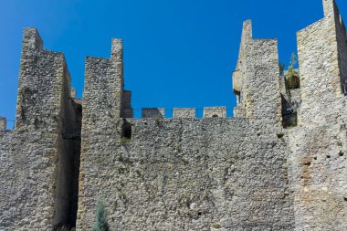 DESPOTOVAC, SERBIA - 11 Ağustos 2019: Manasija manastırı, Sumadija ve Batı Sırbistan 'daki ortaçağ binaları