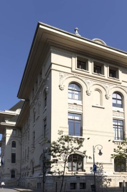 BUCHAREST, ROMANIA - 16 Ağustos 2021: Romanya 'nın Bükreş kentinde Belediye Binası