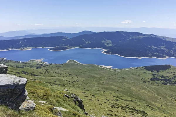 Paisaje Verano Con Embalse Belmeken Montaña Rila Bulgaria — Foto de Stock
