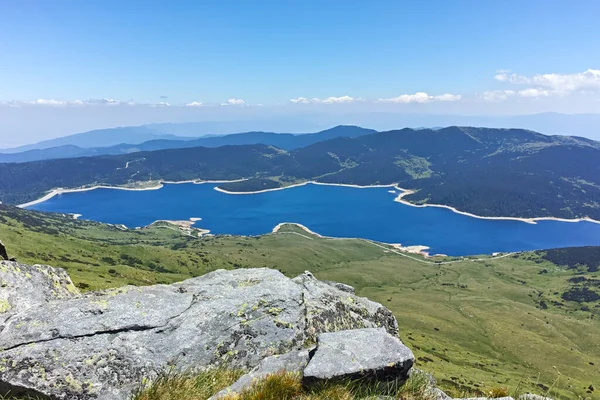 Pemandangan Musim Panas Dengan Waduk Belmeken Rila Gunung Bulgaria — Stok Foto