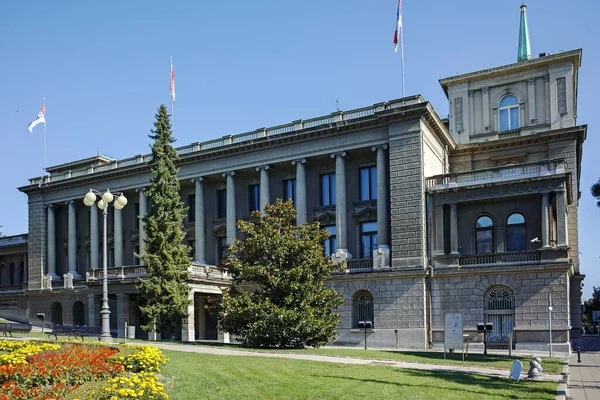 塞尔维亚贝尔格莱德 2019年8月12日 在塞尔维亚贝尔格莱德市中心建造新宫殿 — 图库照片