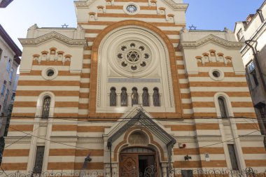 BÜKREŞ, ROMANIA - 17 Ağustos 2021: Romanya 'nın Bükreş kentindeki Yahudi Tarihi Müzesi