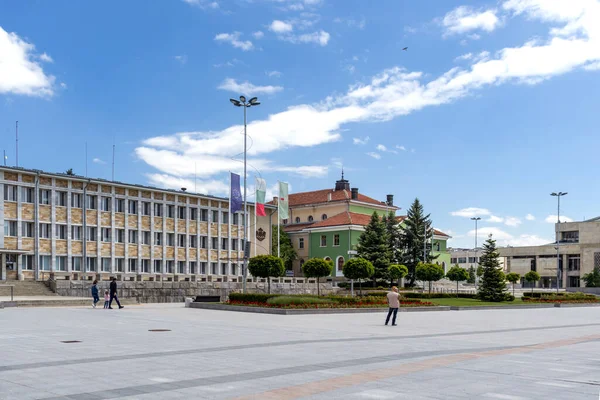 Panagyurishte Bulgaria May 2020 Panagyurishte历史镇中央广场全景 保加利亚帕扎尔兹赫克地区 — 图库照片