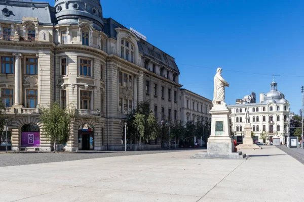 Bucharest Roemenië August 2021 Universitair Plein Het Centrum Oude Stad — Stockfoto