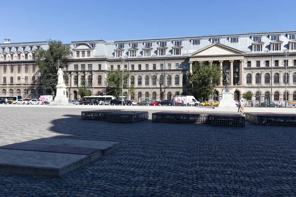 布鲁塞尔 2021年8月17日 罗马尼亚布加勒斯特市中心的大学广场 — 图库照片