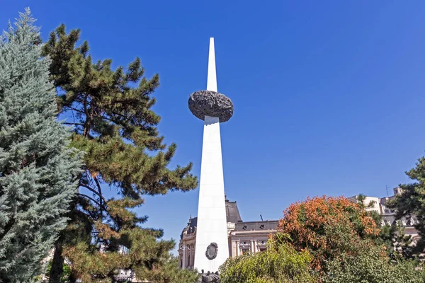 Bucharest Rumania Agosto 2021 Panorama Plaza Revolución Ciudad Bucarest Rumania — Foto de Stock