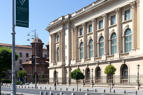 Bukarest Rumänien Augusti 2021 Panorama Över Revolution Square Staden Bukarest — Stockfoto