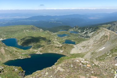 Bulgaristan 'ın Yedi Rila Gölü yakınlarındaki Rila Dağı' nın muhteşem manzarası