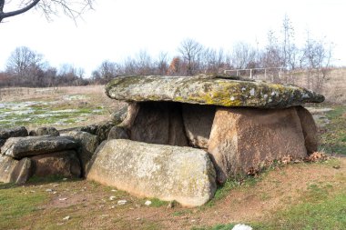 Ancient Thracian dolmen Nachevi Chairi (Nachovi chairi) near village of Hlyabovo, Haskovo Region, Bulgaria