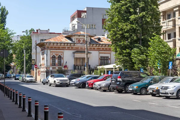 Bucharest Roemenië August 2021 Typische Straat Gebouw Het Centrum Van — Stockfoto