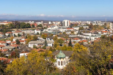 LOVECH, BULGARIA - NOVEMBER 8, 2020: Amazing Autumn view of center of town of Lovech, Bulgaria
