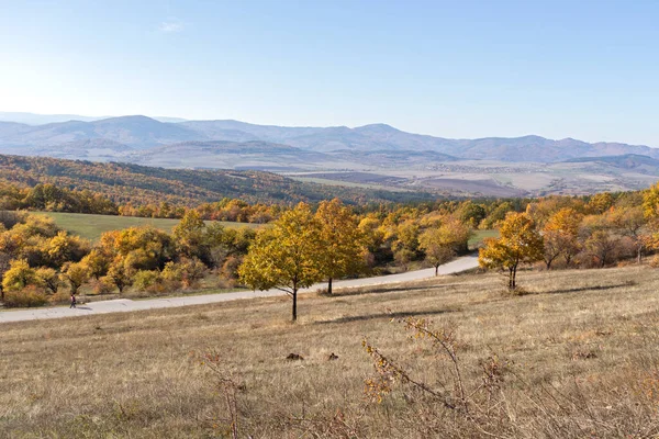 Sonbahar manzara Cherna Gora (Karadağ) Dağı, Pernik bölge, Bulgaristan