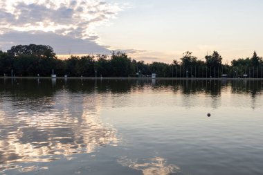 Sunset view of Rowing Venue in city of Plovdiv, Bulgaria