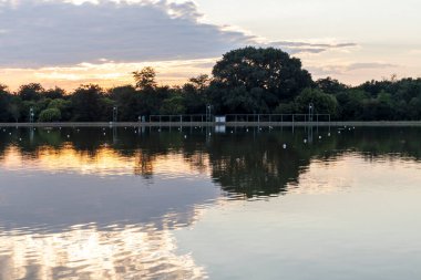 Sunset view of Rowing Venue in city of Plovdiv, Bulgaria