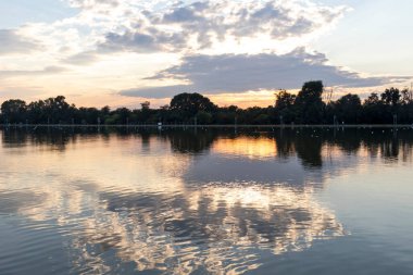 Sunset view of Rowing Venue in city of Plovdiv, Bulgaria