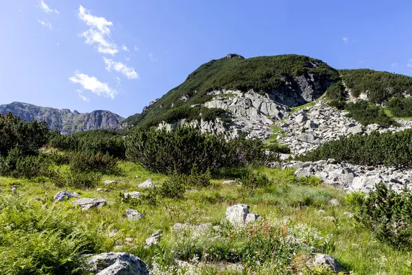 Niesamowity Krajobraz Góry Riła Pobliżu Jeziora Straszny Bułgaria — Zdjęcie stockowe