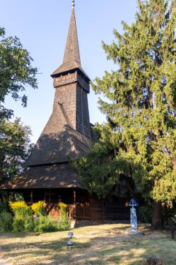 BUCHAREST, ROMANIA - 17 Ağustos 2021: Romanya 'nın Bükreş kentindeki Dimitrie Gusti Ulusal Köy Müzesi