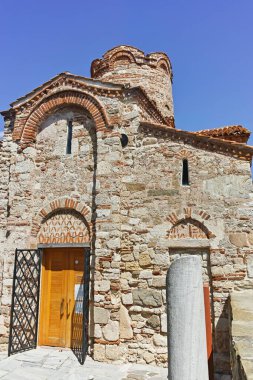 NESSEBAR, BULGARIA - AUGUST 12, 2018: Typical Building and street at old town of Nessebar, Burgas Region, Bulgaria