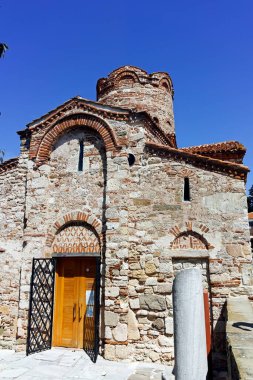 NESSEBAR, BULGARIA - AUGUST 12, 2018: Typical Building and street at old town of Nessebar, Burgas Region, Bulgaria