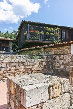 SOZOPOL, BULGARIA -  AUGUST 10, 2018: Typical Street and Building at Old town of Sozopol, Burgas Region, Bulgaria