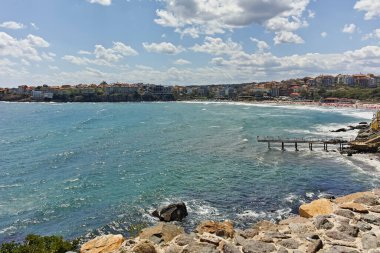 SOZOPOL, BULGARIA -  AUGUST 10, 2018: Typical Street and Building at Old town of Sozopol, Burgas Region, Bulgaria