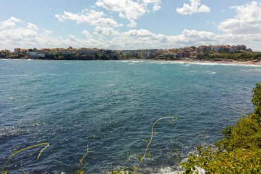 SOZOPOL, BULGARIA -  AUGUST 10, 2018: Typical Street and Building at Old town of Sozopol, Burgas Region, Bulgaria