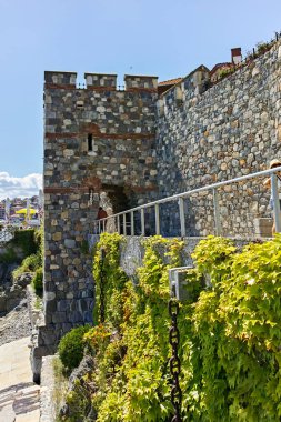 SOZOPOL, BULGARIA -  AUGUST 10, 2018: Typical Street and Building at Old town of Sozopol, Burgas Region, Bulgaria
