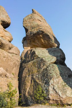 Sunset Autumn view of Rock Formation Belogradchik Rocks, Vidin Region, Bulgaria