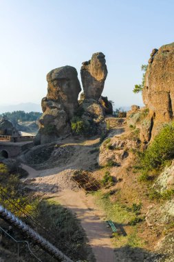 Sunset Autumn view of Rock Formation Belogradchik Rocks, Vidin Region, Bulgaria