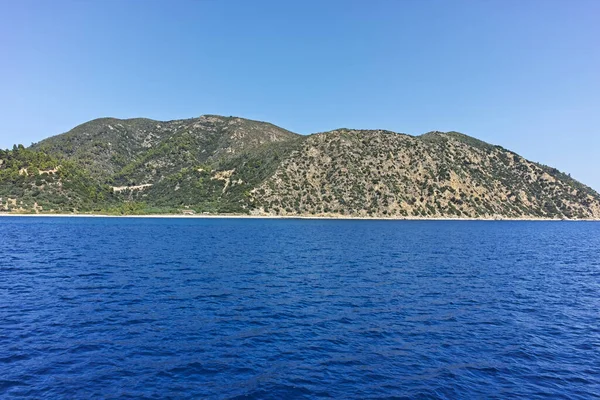 Kutsal Dağ Otonom Manastırı Athos Dağı Nın Muhteşem Manzarası Chalkidiki — Stok fotoğraf