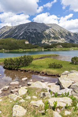 Bulgaristan 'ın Muratovo Gölü yakınlarındaki Pirin Dağı' nın İnanılmaz Yaz manzarası