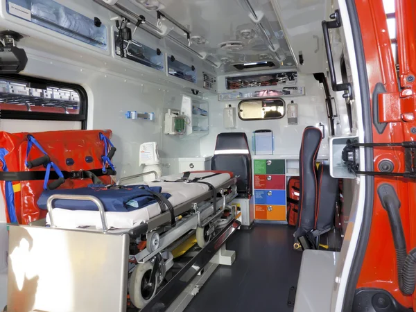 Dentro da ambulância — Fotografia de Stock