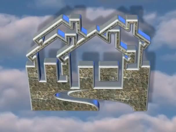 房子标志 — 图库视频影像