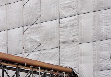 bir bina üzerinde branda