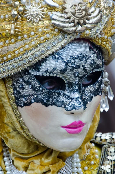 Máscara de Carnaval Veneciano en Venecia — Foto de Stock