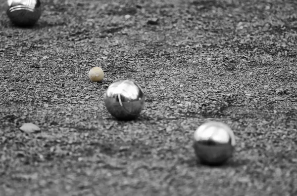 O jogo de petanque — Fotografia de Stock