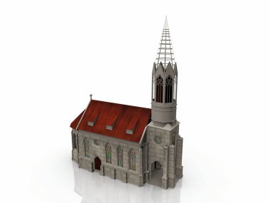 beyaz zemin üzerinde bir chuch