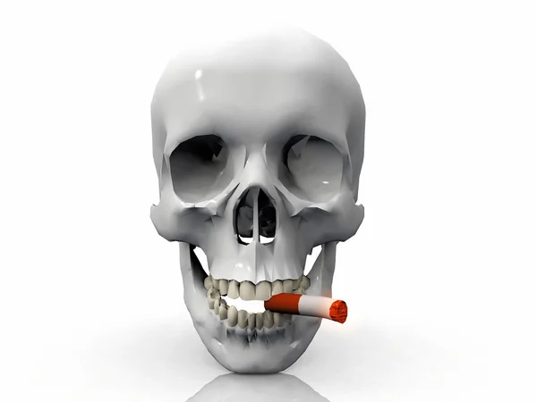 煙草を頭蓋骨 — ストック写真