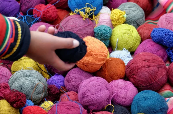 羊毛のボール ペルー — ストック写真