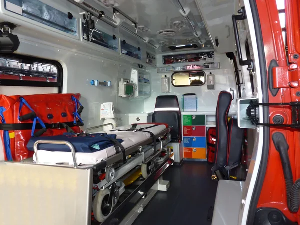 Dentro da ambulância — Fotografia de Stock