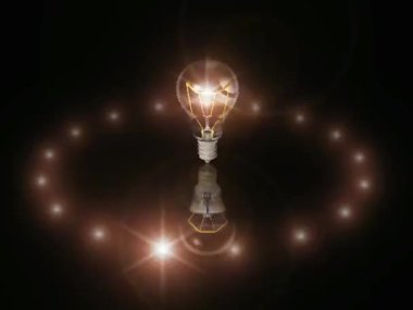 Siyah arkaplanda bir ampul