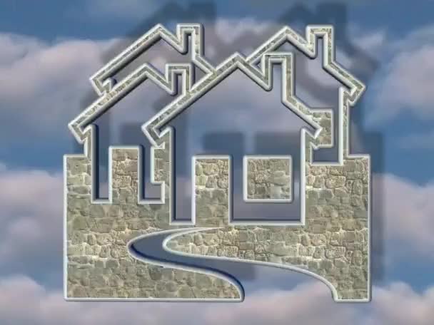 Brick house sign — Stock Footage Brick house sign Stock Video