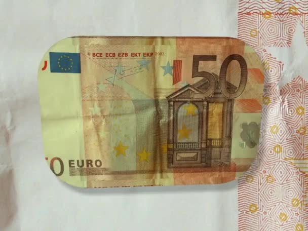 Euro popisek izolované — Stock video