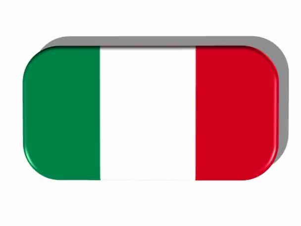 Italien-Flagge-Etikett — Stockvideo