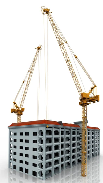 Cranes building — Stock Photo, Image