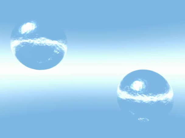青い背景の泡 — ストック動画