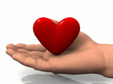 bir blok elinde kalp