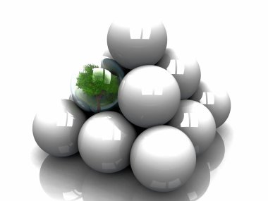 doku ve topları piramit